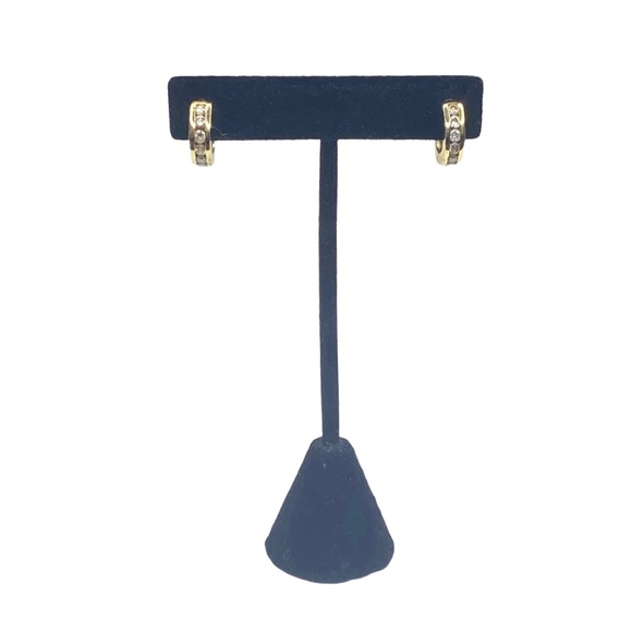 Vintage 90’s: 1 CT Diamond Huggies Earrings ☼ 12 Channel Set Round Stones ☼ 18K - Picture 8 of 16